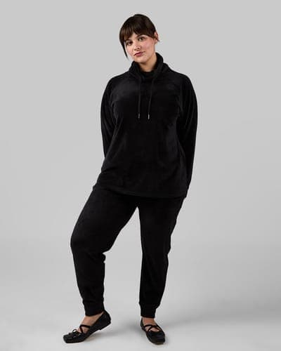 WOMEN'S VELOUR LUXE RIB FUNNEL NECK TOP 8