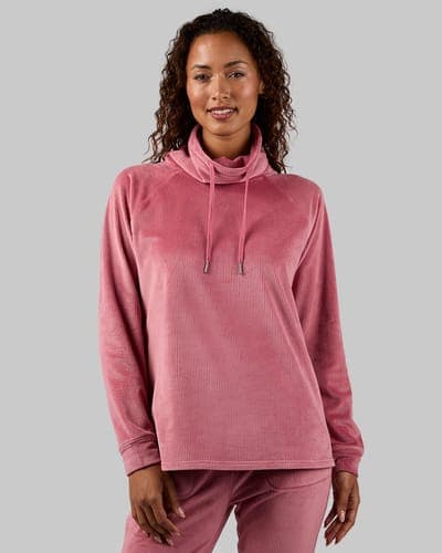 WOMEN'S VELOUR LUXE RIB FUNNEL NECK TOP 13