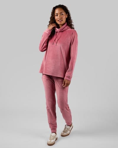 WOMEN'S VELOUR LUXE RIB FUNNEL NECK TOP 16