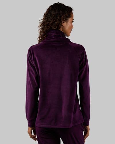 WOMEN'S VELOUR LUXE RIB FUNNEL NECK TOP 19