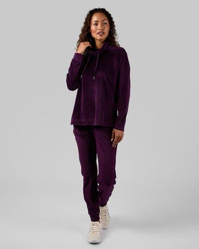WOMEN'S VELOUR LUXE RIB FUNNEL NECK TOP 20