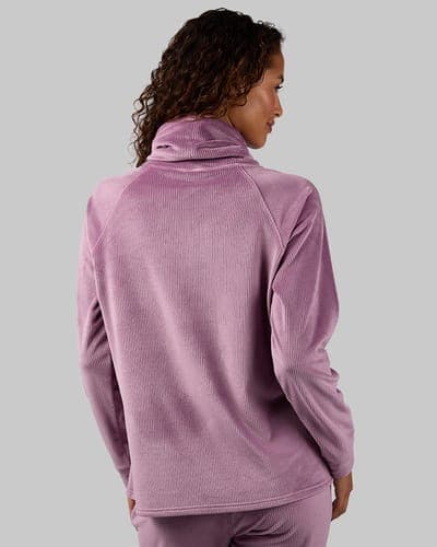 WOMEN'S VELOUR LUXE RIB FUNNEL NECK TOP 23