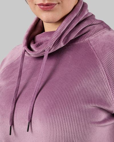 WOMEN'S VELOUR LUXE RIB FUNNEL NECK TOP 26