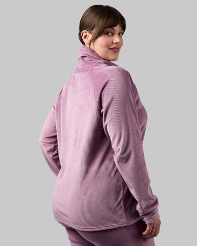 WOMEN'S VELOUR LUXE RIB FUNNEL NECK TOP 27