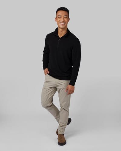 MEN'S SWEATER KNIT 1/4 ZIP TOP 4