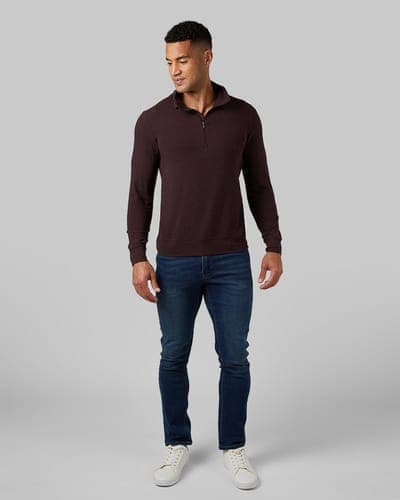 MEN'S SWEATER KNIT 1/4 ZIP TOP 8
