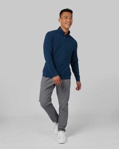 MEN'S SWEATER KNIT 1/4 ZIP TOP 12