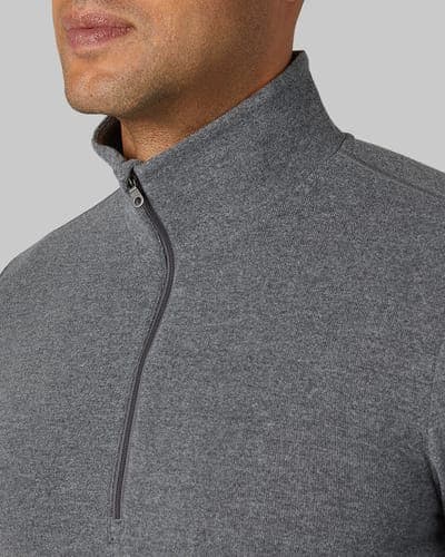 MEN'S SWEATER KNIT 1/4 ZIP TOP 22