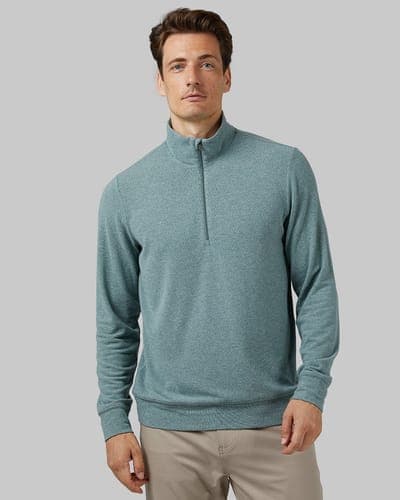 MEN'S SWEATER KNIT 1/4 ZIP TOP 25