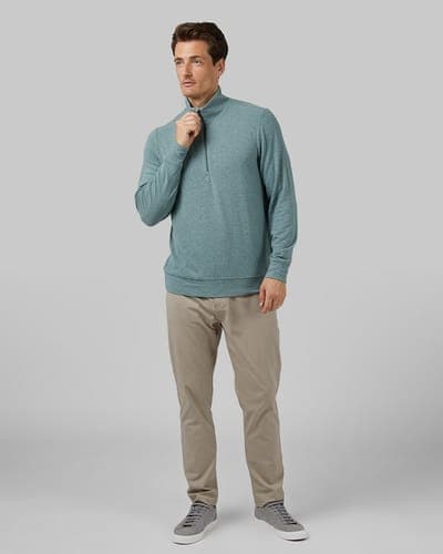 MEN'S SWEATER KNIT 1/4 ZIP TOP 28