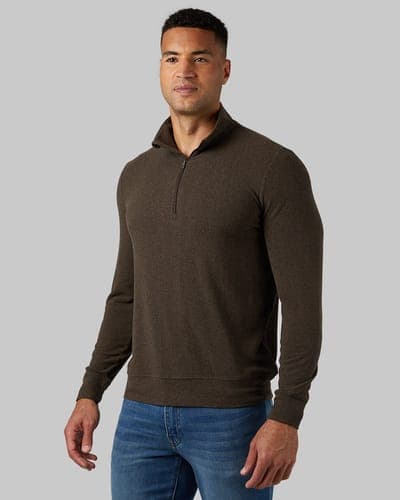MEN'S SWEATER KNIT 1/4 ZIP TOP 29