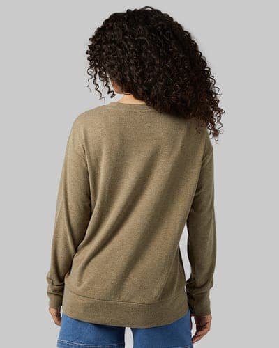 WOMEN'S SOFT SWEATER KNIT CREW TOP 3
