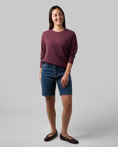 WOMEN'S SOFT SWEATER KNIT CREW TOP 8