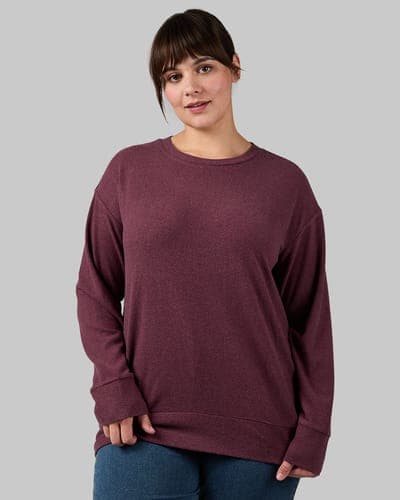 WOMEN'S SOFT SWEATER KNIT CREW TOP 9