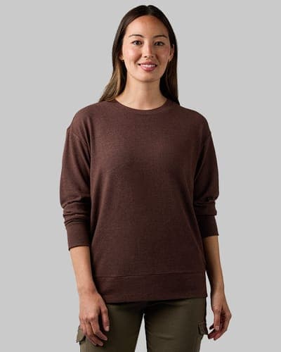 WOMEN'S SOFT SWEATER KNIT CREW TOP 13