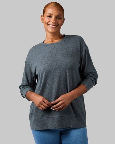 WOMEN'S SOFT SWEATER KNIT CREW TOP 29