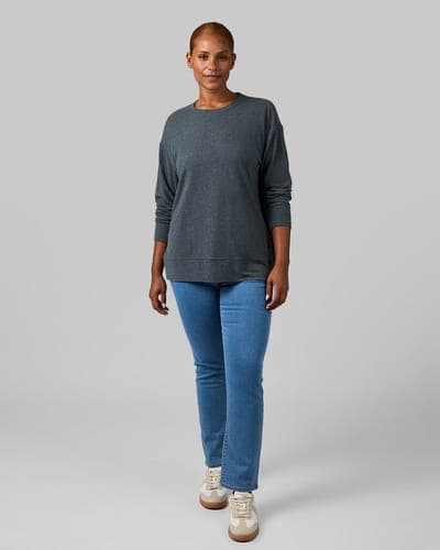 WOMEN'S SOFT SWEATER KNIT CREW TOP 32