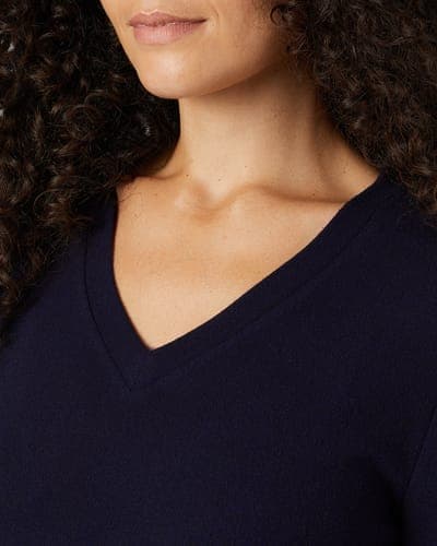 WOMEN'S SOFT SWEATER KNIT VNECK TOP 10