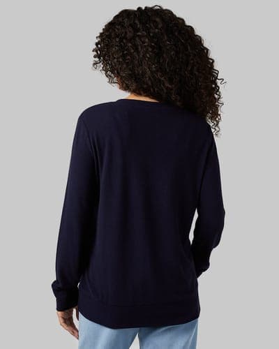 WOMEN'S SOFT SWEATER KNIT VNECK TOP 11