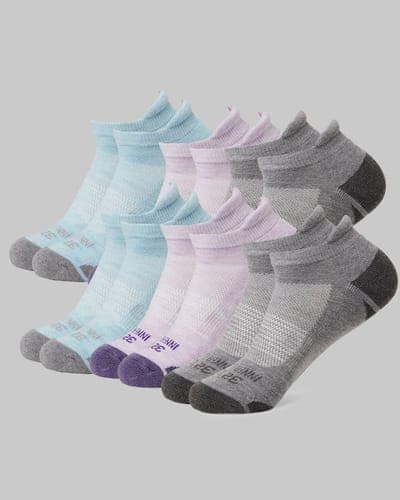 WOMEN'S 6-PACK COOL COMFORT ANKLE RUNNING SOCKS 13