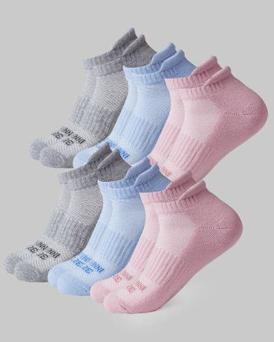 WOMEN'S 6-PACK COOL COMFORT ANKLE RUNNING SOCKS 19