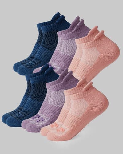 WOMEN'S 6-PACK COOL COMFORT ANKLE RUNNING SOCKS 25