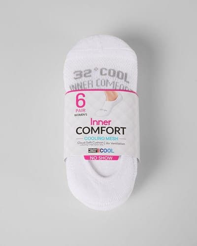 WOMEN'S 6-PACK COOL COMFORT NO SHOW SOCKS 2
