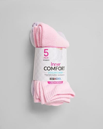 WOMEN'S 5-PACK COOL COMFORT CREW SOCKS 14