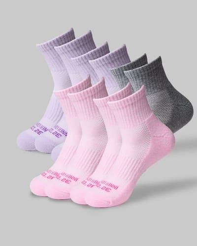 WOMEN'S 5-PACK COOL COMFORT QUARTER SOCKS 9