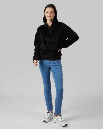 WOMEN'S FLUFFY SHERPA 1/4 ZIP TOP 4