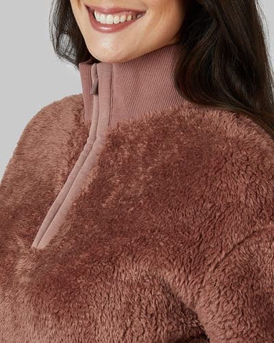 WOMEN'S FLUFFY SHERPA 1/4 ZIP TOP 6