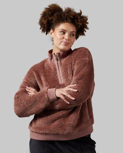 WOMEN'S FLUFFY SHERPA 1/4 ZIP TOP 9