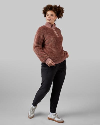 WOMEN'S FLUFFY SHERPA 1/4 ZIP TOP 12