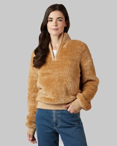 WOMEN'S FLUFFY SHERPA 1/4 ZIP TOP 13