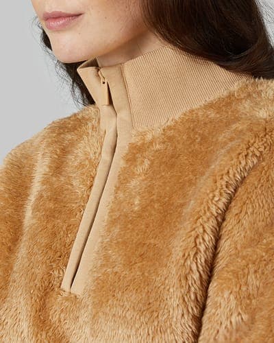 WOMEN'S FLUFFY SHERPA 1/4 ZIP TOP 14