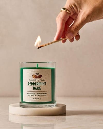 Peppermint Bark Single Wick Candle 3