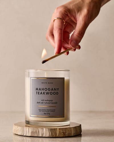 Mahogany Teakwood Single Wick Candle 5