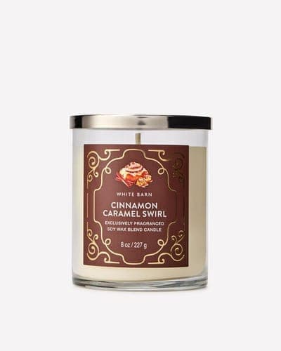 Cinnamon Caramel Swirl Single Wick Candle 1