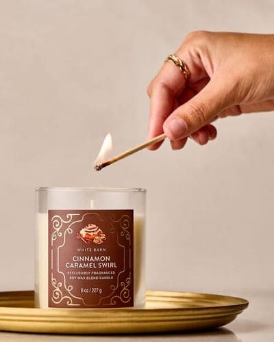 Cinnamon Caramel Swirl Single Wick Candle 4