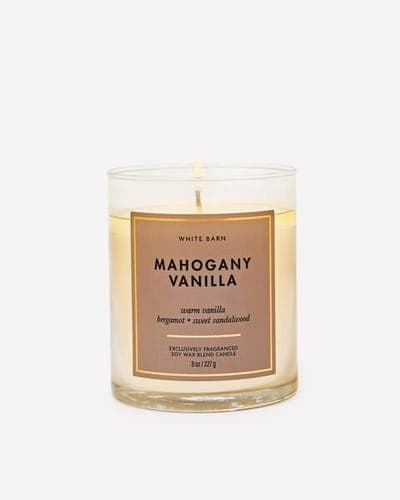 Mahogany Vanilla Single Wick Candle 1