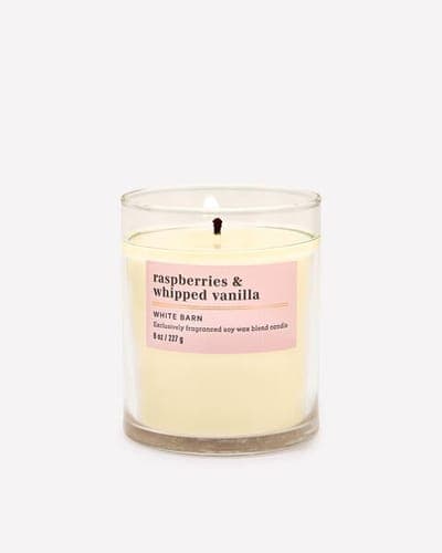 Raspberries & Whipped Vanilla Single Wick Candle 1