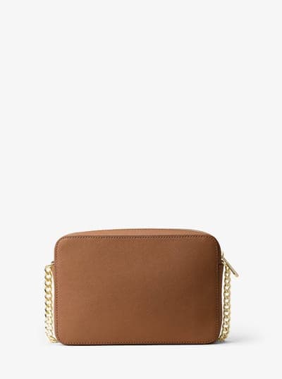 Michael Kors Outlet Jet Set Large Saffiano Leather Crossbody Bag 12