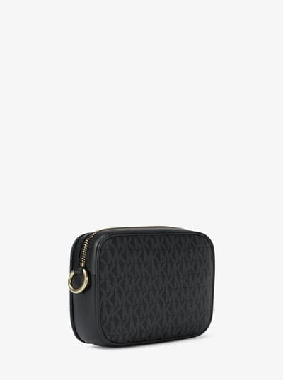 Michael Kors Outlet Jet Set Small Signature Logo Camera Crossbody Bag 10