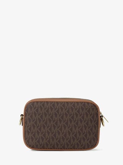 Michael Kors Outlet Jet Set Small Signature Logo Camera Crossbody Bag 13