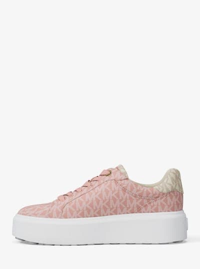 Romey Two-Tone Logo Platform Sneaker 19