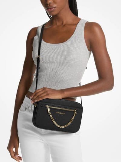 Jet Set Large Saffiano Leather Crossbody Bag 2