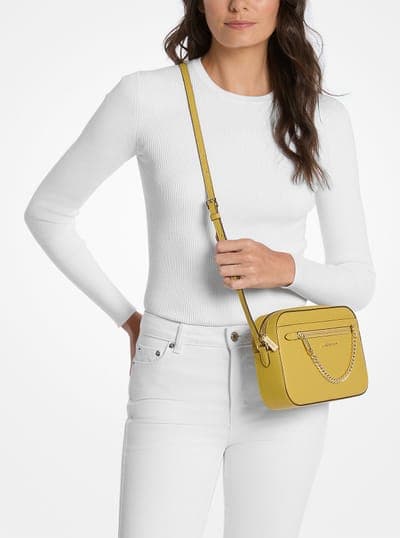 Jet Set Large Saffiano Leather Crossbody Bag 8