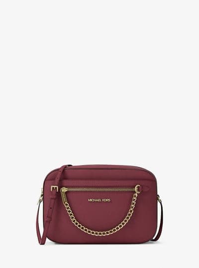Jet Set Large Saffiano Leather Crossbody Bag 10