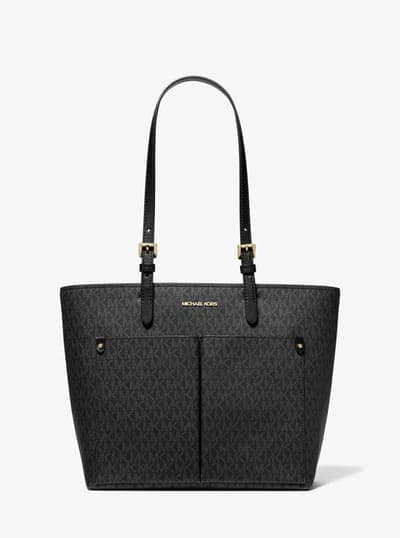 Jet Set Medium Logo Pocket Tote Bag 1