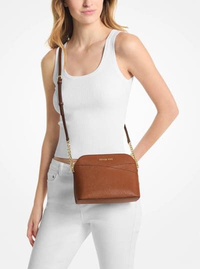 Michael Kors Outlet Jet Set Travel Medium Dome Crossbody Bag 9